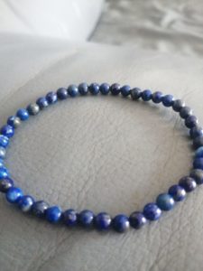 Bracelet lapis lazuli perles de 6 mm