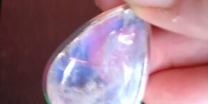 Pendent labradorite blanche argent 925