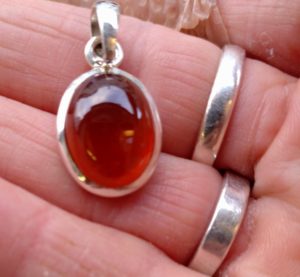 pendentif Grenat hessonite argent925