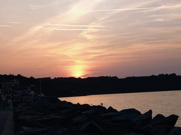 Coucher de soleil à la mer