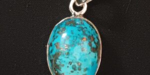 Pendentif Turquoise d'Iran argent 925