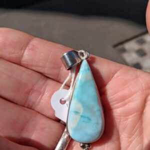 Pendentif Larimar argent 925